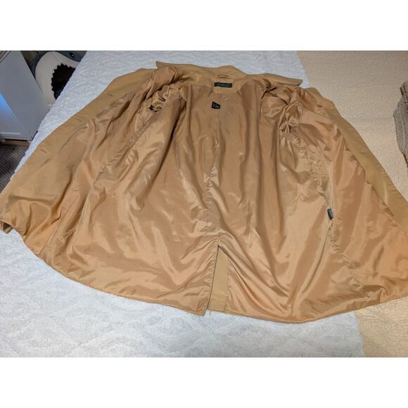 Lane Bryant Women's 18/20 Mustard * Tan Short Trench Coat Jacket Double Breasted - Picture 5 of 8